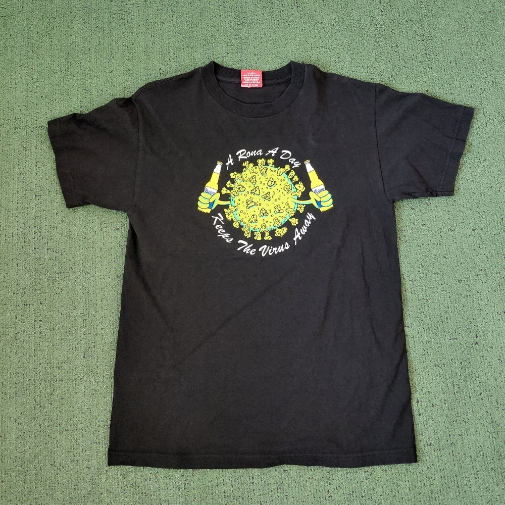 Full Send A Rona A Day Keeps The Virus Away Funny Corona Nelk Beer Black T Shirt